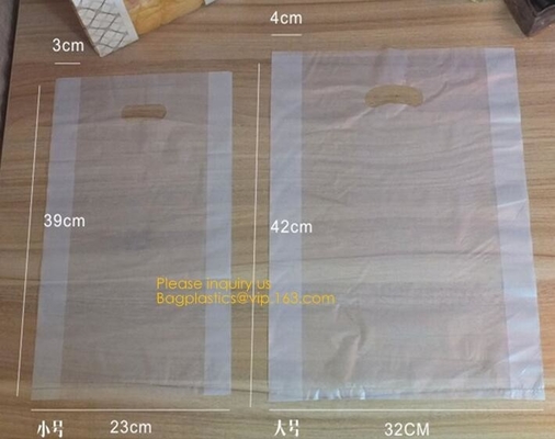 Individueel ingepakte afvalzak, individueel ingepakte, enige vouwen, het handvat van de de matrijzenbesnoeiing van 100% volledig het biologisch afbreekbare plastic winkelen