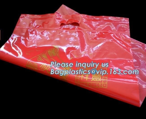 100% biologisch afbreekbare PE de Douane van het het Flardhandvat van de Matrijzenbesnoeiing Kleur Gedrukte Plastic het Winkelen Gepersonaliseerde Zakken, promotie kringloopg