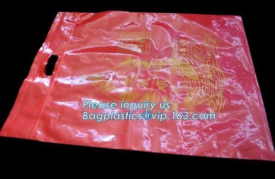 100% biologisch afbreekbare PE de Douane van het het Flardhandvat van de Matrijzenbesnoeiing Kleur Gedrukte Plastic het Winkelen Gepersonaliseerde Zakken, promotie kringloopg