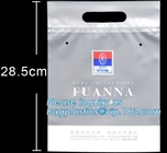 De douane gedrukte fabrikant van het handvat plastic zakken van de matrijzenbesnoeiing 12 x 15 duim lichtgroene promotie kringloopkruidenierswinkel het winkelen bedelaars