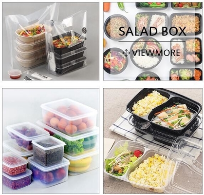 Van de het HUISDIERENpp PS plastic salade van de fabrieksdouane van de de doossalade de kom en de containerdozen, HUISDIER Beschikbare Transparante Milieuvriendelijke Plasti