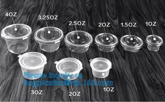 kop van de de glazen kleine duidelijke beschikbare plastic saus van 1oz 2oz 5oz 8oz 9oz de korte, eco-Freindly beschikbare 55ml 2oz biodegradabl