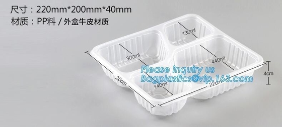 650ml het hete verkopende beschikbare plastic de snackvoedsel van pp boxfood sorteert het beschikbare plastic dienblad van de de dooscontainer van voedselsushi packag