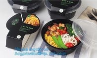 1000ml zwarte Beschikbare Biologisch afbreekbare van de de Microgolf Veilige Soep van Bento Food Noodles Container pp Plastic bagea van de Kombagplastics