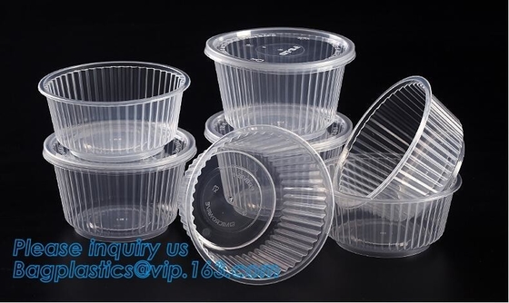 6“ Plastic Duidelijke Ronde Voedsel Dienende Kom, In het groot Goedkope Milieuvriendelijke Opnieuw te gebruiken Plastic de Kombagease van de Voedselrang pp pac