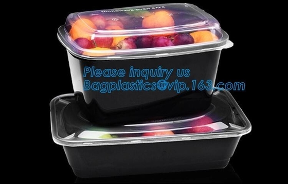 de plastic dispoFactory Directe Verkoop 3PCS verzegelde Bevroren Plastic Kernachtigere/Behoudsdoos/de Plastic Container van de Voedselopslag Eco