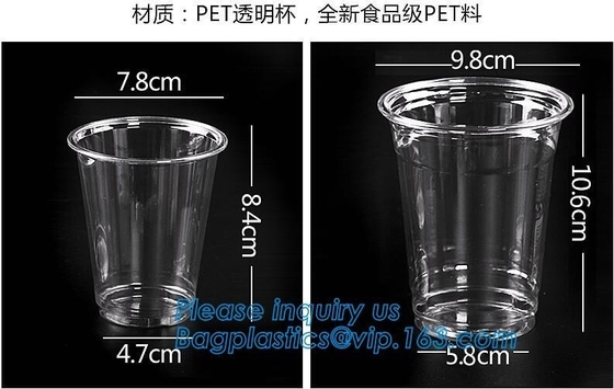De elegante Vorm die Enige de Muur Plastic Kop drinken van Straw Promotional Cups With Straws, het dubbele plastiek van de muurdouane vormt geen min tot een kom
