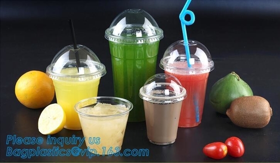600ml HUISDIEREN plastic kop met deksel voor sap, van de drank transparante biodegradebale van de Voedselrang 12oz 375ml koude het HUISDIEREN beschikbare plas