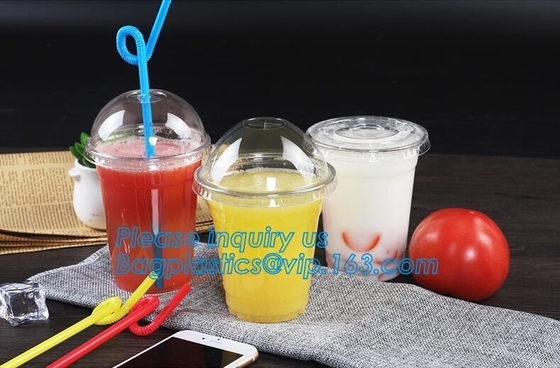 600ml HUISDIEREN plastic kop met deksel voor sap, van de drank transparante biodegradebale van de Voedselrang 12oz 375ml koude het HUISDIEREN beschikbare plas