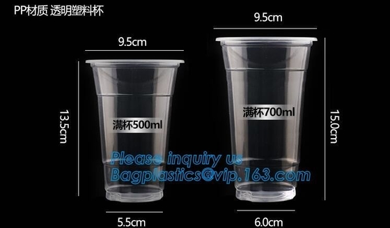 Van de drank transparante biodegradebale van de voedselrang 12oz 375ml koude het HUISDIEREN beschikbare plastic kop/luchtvaartlijn plastic het drinken kop