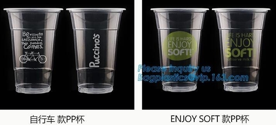Van de drank transparante biodegradebale van de voedselrang 12oz 375ml koude het HUISDIEREN beschikbare plastic kop/luchtvaartlijn plastic het drinken kop