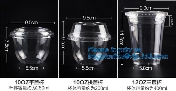 de douane pp vormt de plastic koppen van 22oz700ml met deksels600ml 20oz beschikbare plastic kop tot een kom, Gekleurd Beschikbaar de Kopplastiek van Pp 12oz