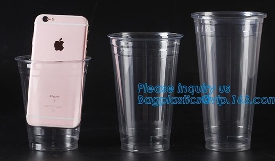 Heet Amazonië Verkopend 9 oz Goud omrandde Duidelijke Plastic Tuimelschakelaars de Plastic Koppen zich Beschikbare bagplasticsbageas van Huwelijkskoppen voorstellen