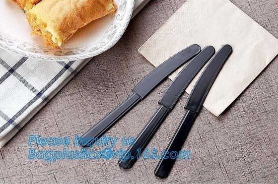 6“ PS de Beschikbare Plastic Reeksen van de Messen Westelijke Cultery van Vorkenlepels in Restaurants en Keukens 48 de roze plastic messenmaker van PCs