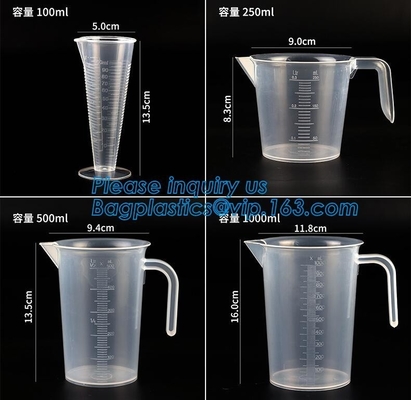 1L ontruim kruik van de metings de glas een diploma behaalde cilinder voor de muurwater van het arbeidsgebruik 200ml/400ml/900ml het enige gediplomeerde meten