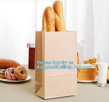Goedkope aangepaste leuke het document van kraftpapier van de broodkoffie het document van de zakambacht zakken voor gift, de zak van het Kerstmisbrood van de Voedselrang, hete verkooppap