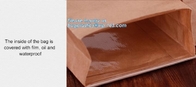 De Zakken van de het Broodverpakking van de sandwichtoost, Gepersonaliseerde het Bakken Voedsel Verpakkings van brood Beschikbare Kraftpapier Document Zak met Logo Print Fo