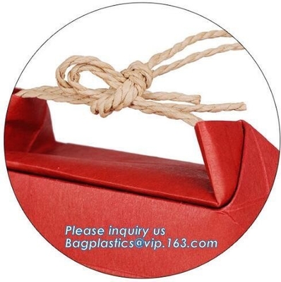 Waterdichte het Document van Drawstring Kraftpapier Rijstzak, van de het voedselrijst van de Voedselrang de In het groot het document van kraftpapier verpakkende zak van de zakgift, BAGEASE