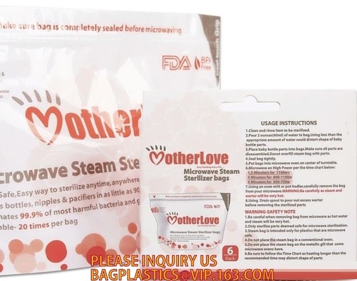 De sterilisatorzak van de Mircowavestoom, sterilisatorzak, bolsitasesterilizadoras een dampparagraaf microondas sachets DE sterilisation