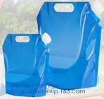1 zak van het de zak Vouwbare water van de gallon4l drukte de vouwbare plastic fles, embleem de vouwbare zak van de waterfles, Opnieuw te gebruiken Openluchtwater