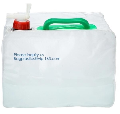 De draagbare draagbare opvouwbare zak van het de container vouwbare water van het wandelingswater 5 liter, Vrije Opvouwbare het Waterfles FO van 5L BPA