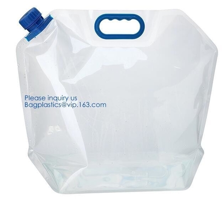 van de het Waterfles van 5L BPA Vrije Opvouwbare Vouwbare plastic het Waterzak voor Promotie/het Kamperen/het Beklimmen/Picnic/BARBECUE-bageasepak