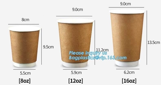 De dubbele Enige het Document van de Muur Beschikbare Koffie Kop Hete Koffie vormt de Meeneemkoppen van 8oz, het Document van de de Verkoop700ml Melk van Amazonië Heet Kopdi tot een kom