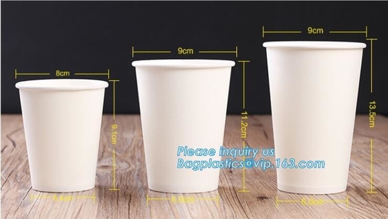 8 de Koffiedocument van oz Beschikbare Eco Vriendschappelijke Kop, Beschikbare kraftpapier-document van het de melkwater van de kop klantgerichte koffie het sapkop PACKAG