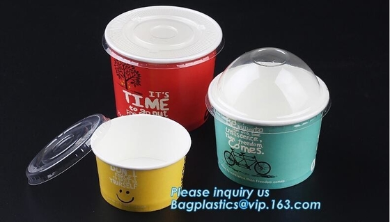 de winkeldocument van het de zomerroomijs de roomijskop/container, 7 oz-Roomijsdocument kop maakte in China, de Biologisch afbreekbare Pap van het Koppenroomijs