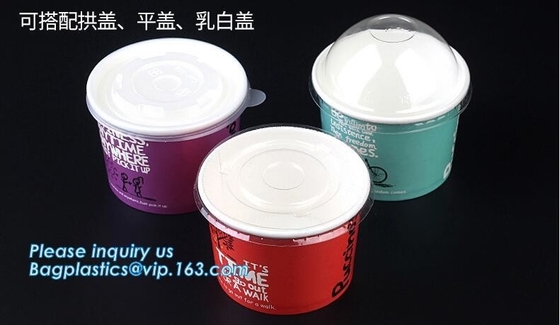 de winkeldocument van het de zomerroomijs de roomijskop/container, 7 oz-Roomijsdocument kop maakte in China, de Biologisch afbreekbare Pap van het Koppenroomijs