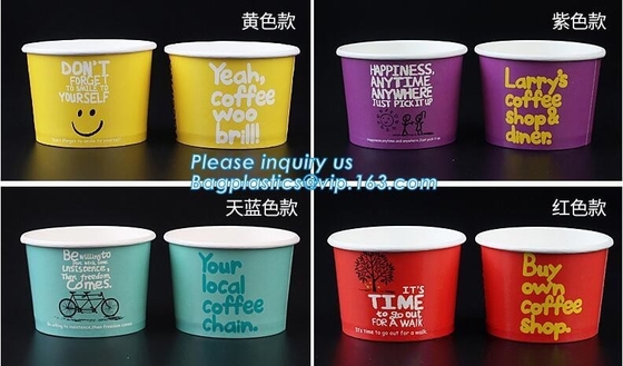 de winkeldocument van het de zomerroomijs de roomijskop/container, 7 oz-Roomijsdocument kop maakte in China, de Biologisch afbreekbare Pap van het Koppenroomijs