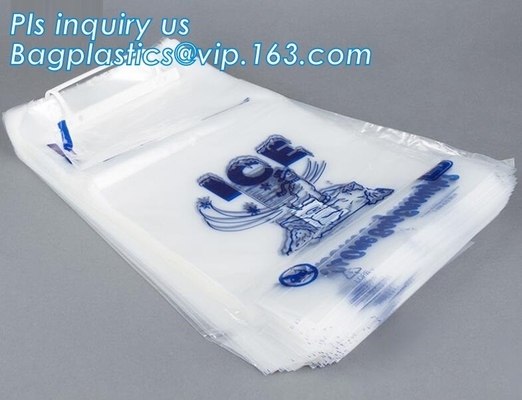 1kg 2kgIce kuberen Bevroren Zak, 10 pond-Ijszakken op Wicket, zak met het nylon drawstring voor brandhout /ice, Voorgedrukt Polyijs B