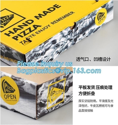 Hoog - kwaliteits snel voedsel doos van de verpakkings de dozen gepersonaliseerde pizza, bulk rechthoekige pizzadozen, het Karton Pi van Kraftpapier van de Voedselrang
