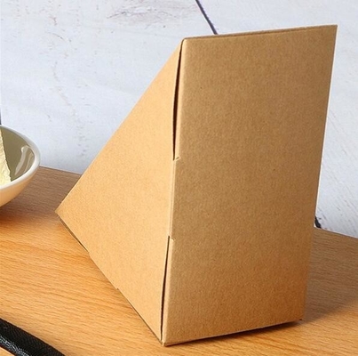 Vakje van de de Sandwichwig van kraftpapier het Drievoudige met Venster de Rekupereerbare Document Vakjes van de Lunchcontainer, het Promotiedocument B van de Driehoekssandwich