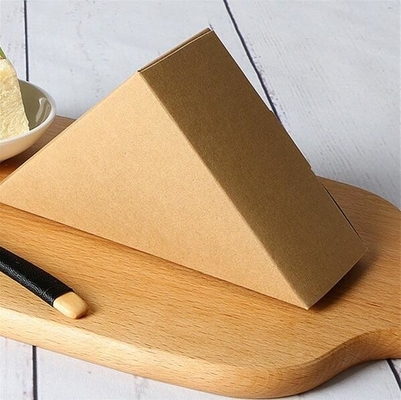 Vakje van de de Sandwichwig van kraftpapier het Drievoudige met Venster de Rekupereerbare Document Vakjes van de Lunchcontainer, het Promotiedocument B van de Driehoekssandwich