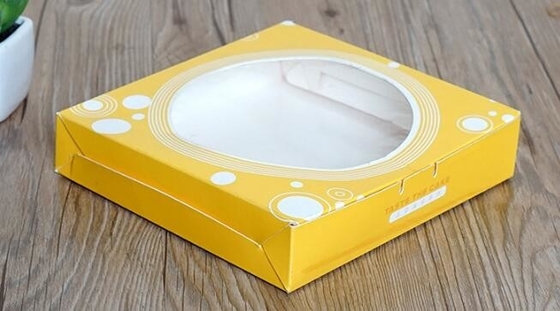 Kraftpapier-document duidelijk vensterkoekje/koekje/cakevakje, naar maat gemaakte buitensporige het Met een laag bedekte document van het Luxekarton cakevakje groothandel