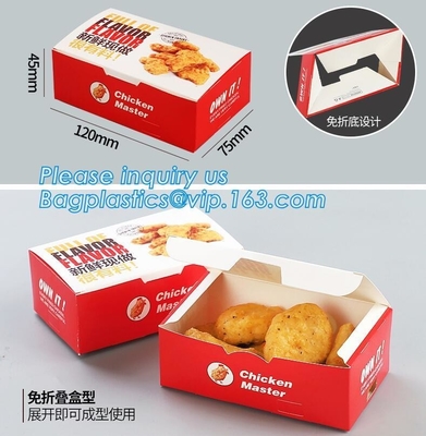 Het vakje van de de ranghamburger van het douane100% voedsel met embleem, het document van het de goede kwaliteitskarton van de Voedselrang vakje, Beschikbare plastic pakketkleur