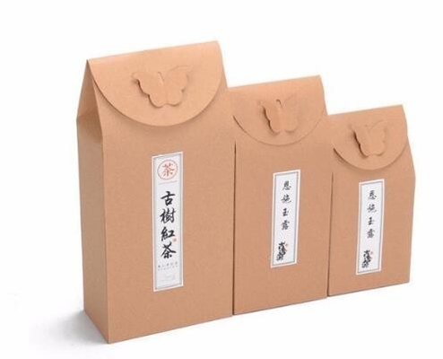 Drukte de in het groot douane van China de kringloop vierkante het document van kraftpapier van de bodemzak koffie/zak van het theepakket met vriendschappelijke waardeeco