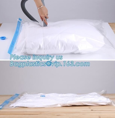 Hangende Vacuümopslagzak, Zak van de Kubus de Vacuümopslag, vacuümreis samengeperste zak, vacuüm samengeperste zak, bagplastics