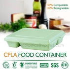 de druk van het de douaneembleem van snel voedseldozen, Composteerbare plastic voedselcontainer, eco-product vernieuwbare 100% composteerbare PLA foo