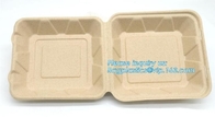Het compartiment voorzag van de bassagepulp van het containersuikerriet bassage van de het voedsel dienende doos 750ml neemt van een scharnier packa van containerbagplastics