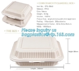 9 duim 3 de containermaïszetmeel van het compartimenten zwart voedsel clamshell, de Container van het Maïszetmeelvoedsel, het Beschikbare pakket van de Lunchdoos