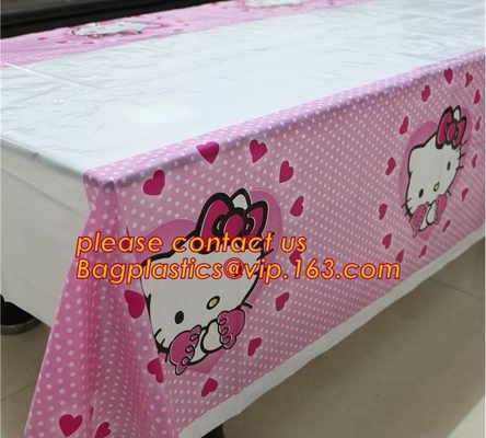 Van de de jonge geitjesverjaardag van Hello Kitty Party Supplies Plastic Tablecloth de Douche van de de Decoratiebaby voor Jonge geitjesmeisjes, het spiderman thema van 1pcs