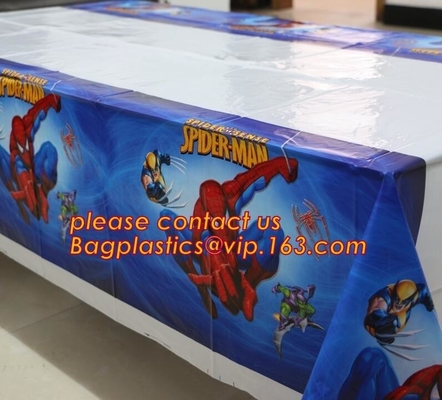 Van de de jonge geitjesverjaardag van Hello Kitty Party Supplies Plastic Tablecloth de Douche van de de Decoratiebaby voor Jonge geitjesmeisjes, het spiderman thema van 1pcs