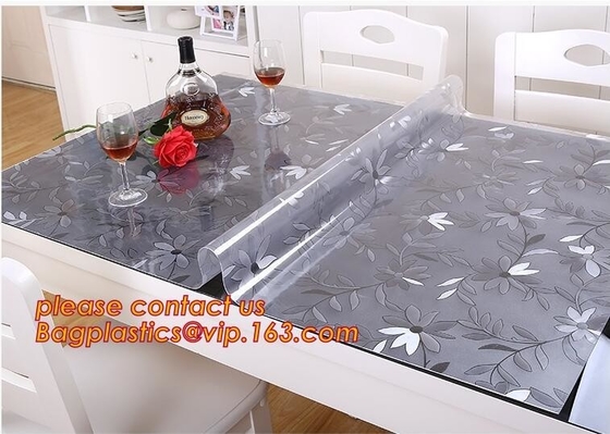 DIY om pvc-de Beschermerbureau Mat Table Cloth Pvc Transparent, het stempelen van de plaidpvc van de lijstdoek de lijstdekking van de Lijstdekking