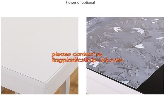 DIY om pvc-de Beschermerbureau Mat Table Cloth Pvc Transparent, het stempelen van de plaidpvc van de lijstdoek de lijstdekking van de Lijstdekking