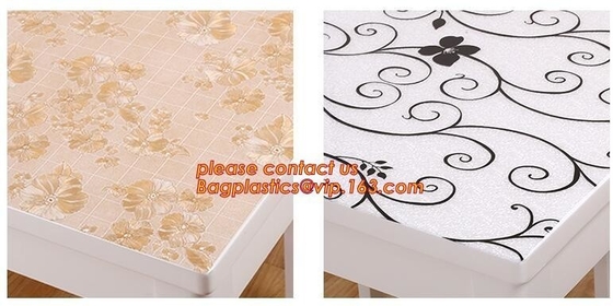 DIY om pvc-de Beschermerbureau Mat Table Cloth Pvc Transparent, het stempelen van de plaidpvc van de lijstdoek de lijstdekking van de Lijstdekking