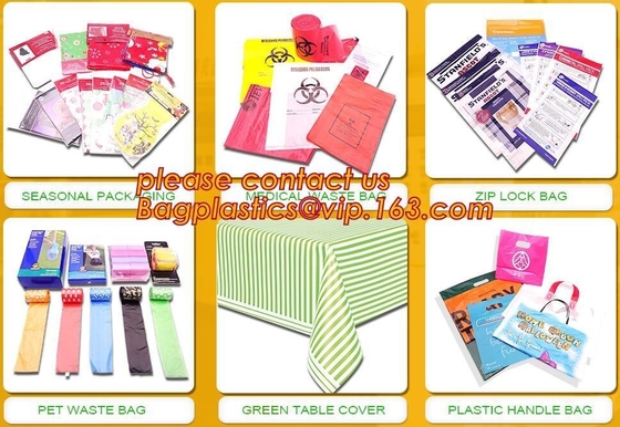 IN HET GROOT BESCHIKBARE PE GEDRUKTE DE LIJSTdoek VAN DE STIPPENpartij, LIJSTdekking, 1PCS/BAG, 600BAGS/CTN, SEIZOENGEBONDEN VERPAKKING TPU EV