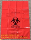 De Vuilniszak van het Biohazardafval, het asbestvuilniszak van de gevaarlijk afval gele plastic zak, biohazard ritssluitingszak, bagease, pac