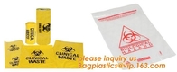 Duurzame plastic Biohazard-Zakken voor medisch afval, biohazard de polyzak van het specimenvervoer, gevaarlijk afval geel plastiek